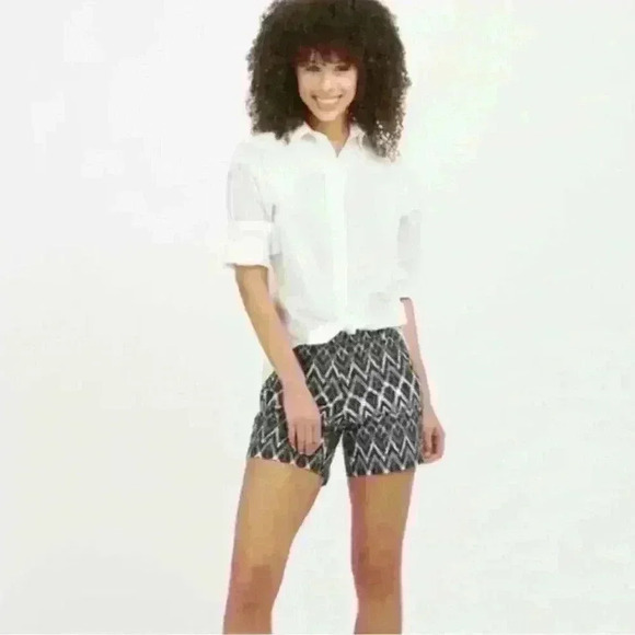 SPANX Sunshine Gray Ikat Pull On Shorts 4” Quick Dry Stretch Pants WOMENS M - Picture 9 of 9